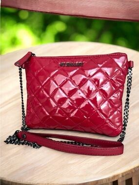 🆕 MZ Wallace Lacquer Ruby Red  Crossbody Patent Quilted